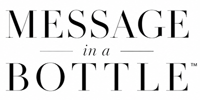 message in a bottle logo