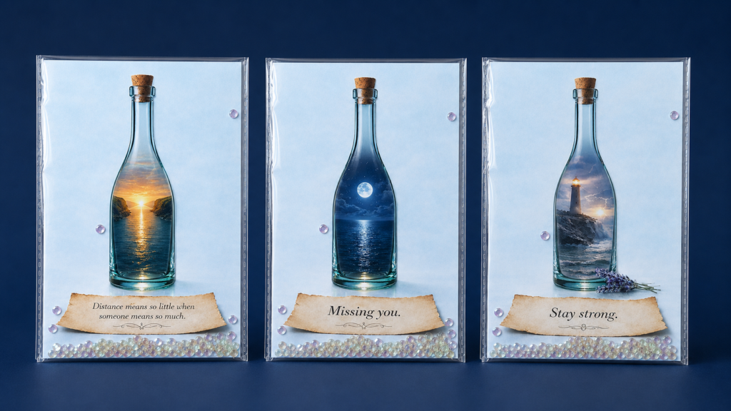 Personalized Message in a Bottle display keepsake with a hidden personal message